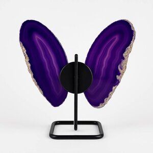Purple Agate Butterfly Display – Stunning Home Décor!